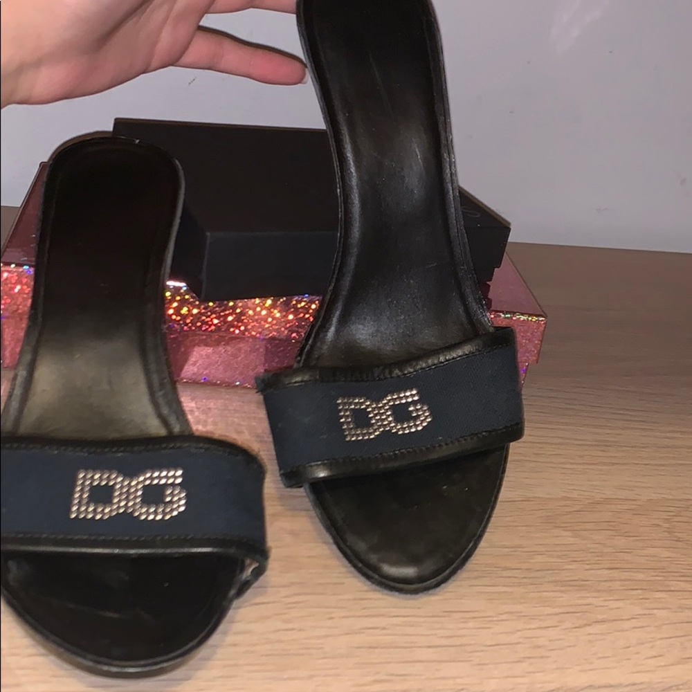 Dolce & Gabanna black rhinestone stilettos